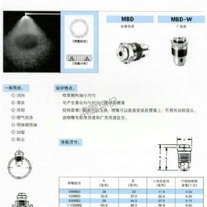 空心錐MBD型噴霧噴嘴