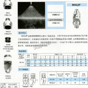 扇形快換MP型噴霧噴嘴